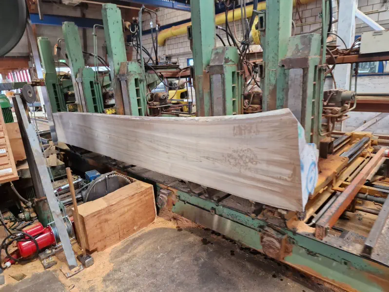 A photograph of a sawn log