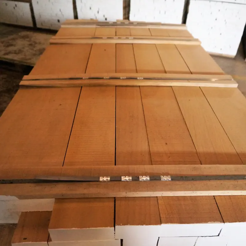 A photograph of sawn teak