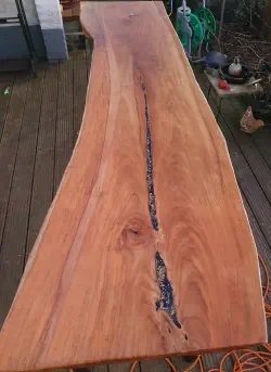 A top down view of a table made of wood from Easterwoods